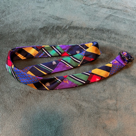 J. Crew Multicolor Plaid Belt with Tortoise Buckle See Pictures and Read S/M 40” - Picture 7 of 16